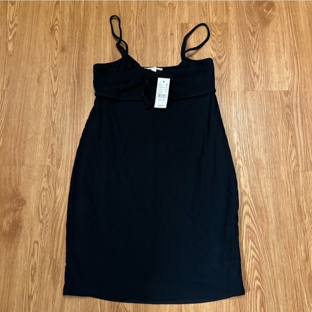 LA‎ Hearts Womens Shirt Medium Black Spaghetti Strap Top Tassel Summer Brand New
